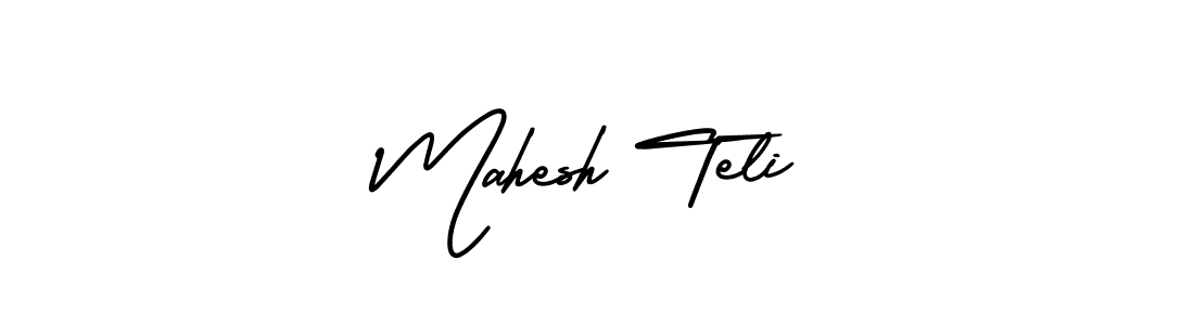 This is the best signature style for the Mahesh Teli name. Also you like these signature font (AmerikaSignatureDemo-Regular). Mix name signature. Mahesh Teli signature style 3 images and pictures png