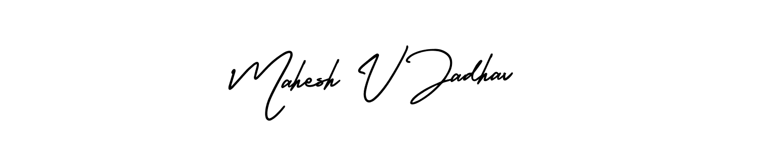 Also You can easily find your signature by using the search form. We will create Mahesh V Jadhav name handwritten signature images for you free of cost using AmerikaSignatureDemo-Regular sign style. Mahesh V Jadhav signature style 3 images and pictures png