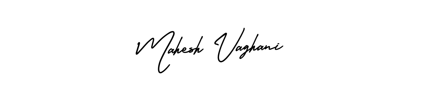The best way (AmerikaSignatureDemo-Regular) to make a short signature is to pick only two or three words in your name. The name Mahesh Vaghani include a total of six letters. For converting this name. Mahesh Vaghani signature style 3 images and pictures png