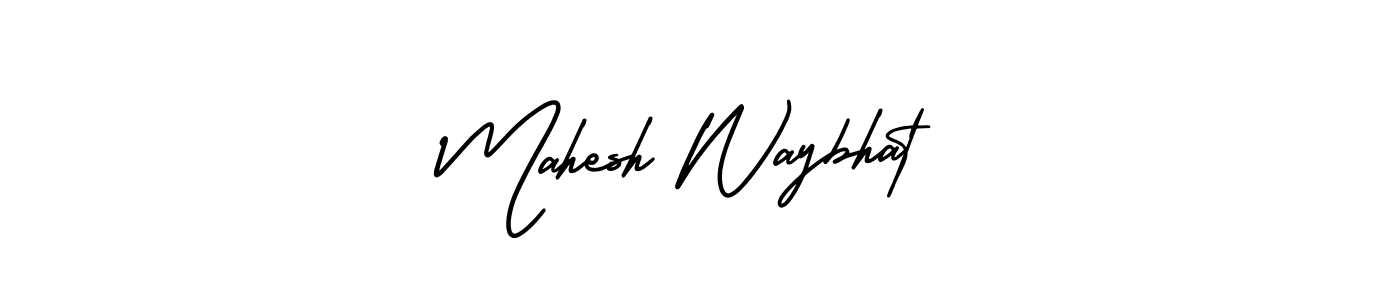 How to make Mahesh Waybhat signature? AmerikaSignatureDemo-Regular is a professional autograph style. Create handwritten signature for Mahesh Waybhat name. Mahesh Waybhat signature style 3 images and pictures png