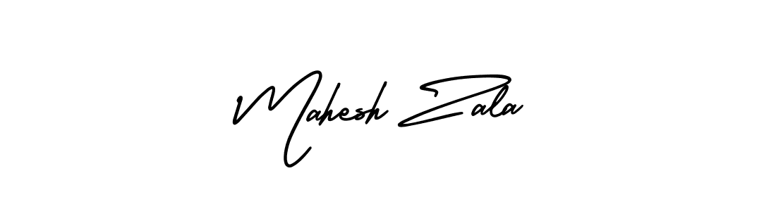 Create a beautiful signature design for name Mahesh Zala. With this signature (AmerikaSignatureDemo-Regular) fonts, you can make a handwritten signature for free. Mahesh Zala signature style 3 images and pictures png