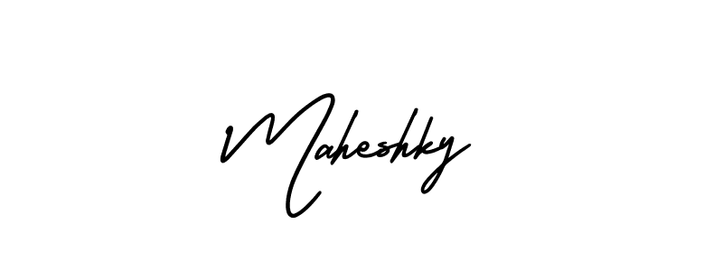 Use a signature maker to create a handwritten signature online. With this signature software, you can design (AmerikaSignatureDemo-Regular) your own signature for name Maheshky. Maheshky signature style 3 images and pictures png