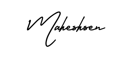 A stylish, flowing autograph style designed for name Maheshsen using AmerikaSignatureDemo-Regular typography. Perfect for digital creative projects. Maheshsen signature style 3 images and pictures png