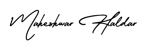 You should practise on your own different ways (AmerikaSignatureDemo-Regular) to write your name (Maheshwar Haldar) in signature. Don't let someone else do it for you. Maheshwar Haldar signature style 3 images and pictures png