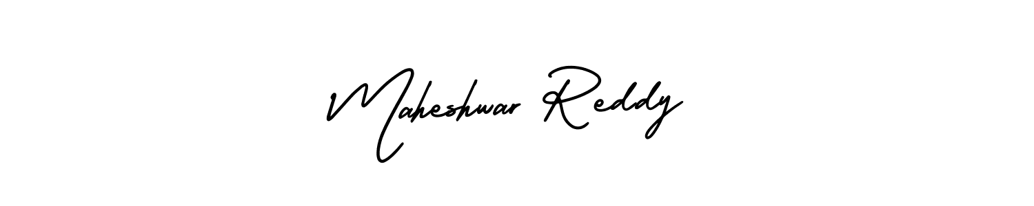 Make a beautiful signature design for name Maheshwar Reddy. With this signature (AmerikaSignatureDemo-Regular) style, you can create a handwritten signature for free. Maheshwar Reddy signature style 3 images and pictures png