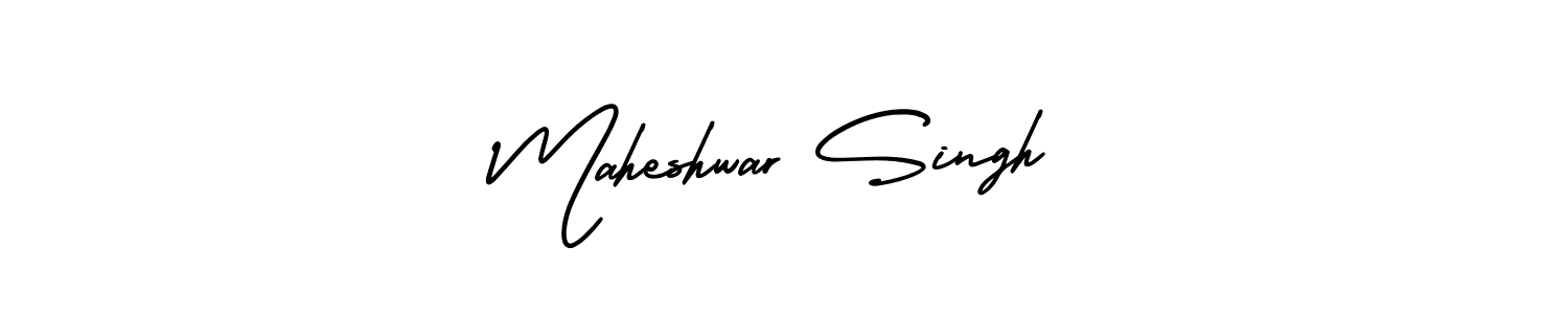Make a beautiful signature design for name Maheshwar Singh. With this signature (AmerikaSignatureDemo-Regular) style, you can create a handwritten signature for free. Maheshwar Singh signature style 3 images and pictures png