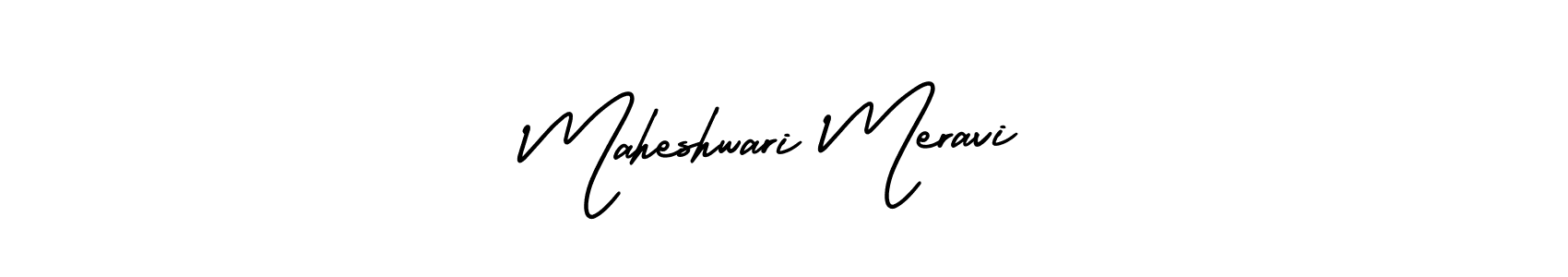 Create a beautiful signature design for name Maheshwari Meravi. With this signature (AmerikaSignatureDemo-Regular) fonts, you can make a handwritten signature for free. Maheshwari Meravi signature style 3 images and pictures png