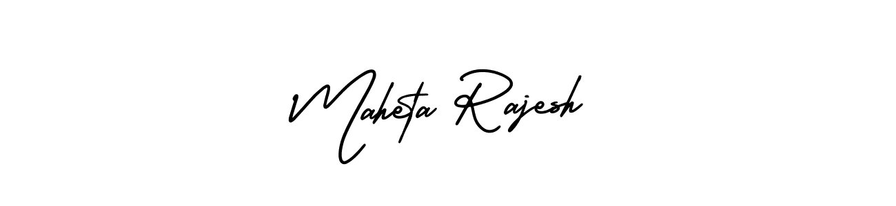 How to make Maheta Rajesh name signature. Use AmerikaSignatureDemo-Regular style for creating short signs online. This is the latest handwritten sign. Maheta Rajesh signature style 3 images and pictures png