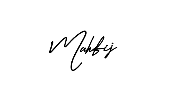 Create a beautiful signature design for name Mahfij. With this signature (AmerikaSignatureDemo-Regular) fonts, you can make a handwritten signature for free. Mahfij signature style 3 images and pictures png