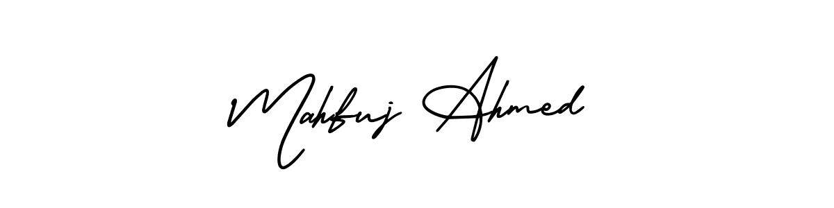 Similarly AmerikaSignatureDemo-Regular is the best handwritten signature design. Signature creator online .You can use it as an online autograph creator for name Mahfuj Ahmed. Mahfuj Ahmed signature style 3 images and pictures png