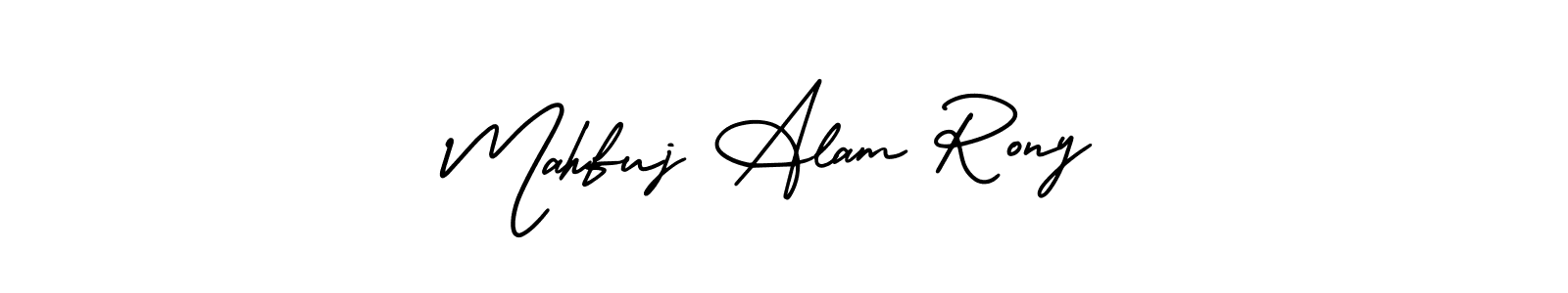 Design your own signature with our free online signature maker. With this signature software, you can create a handwritten (AmerikaSignatureDemo-Regular) signature for name Mahfuj Alam Rony. Mahfuj Alam Rony signature style 3 images and pictures png