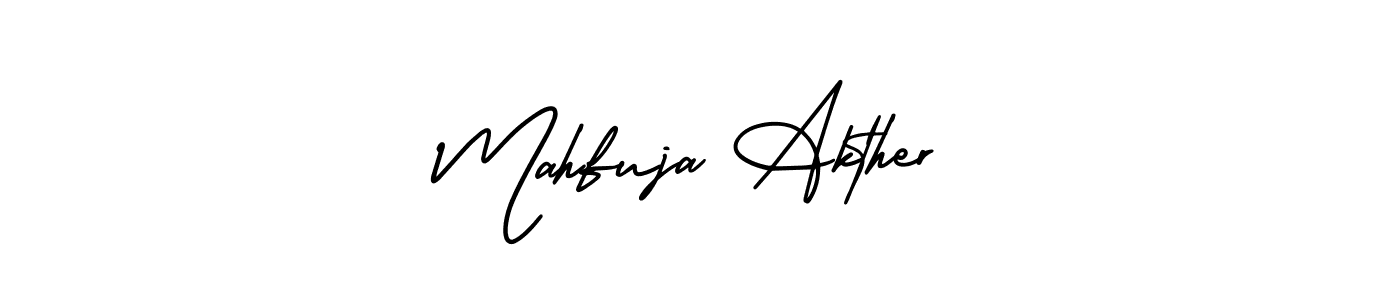 How to make Mahfuja Akther name signature. Use AmerikaSignatureDemo-Regular style for creating short signs online. This is the latest handwritten sign. Mahfuja Akther signature style 3 images and pictures png