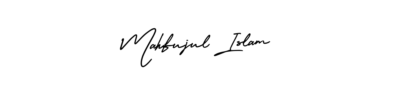 You should practise on your own different ways (AmerikaSignatureDemo-Regular) to write your name (Mahfujul Islam) in signature. don't let someone else do it for you. Mahfujul Islam signature style 3 images and pictures png