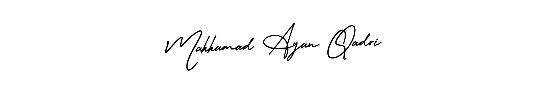 Make a short Mahhamad Ayan Qadri signature style. Manage your documents anywhere anytime using AmerikaSignatureDemo-Regular. Create and add eSignatures, submit forms, share and send files easily. Mahhamad Ayan Qadri signature style 3 images and pictures png