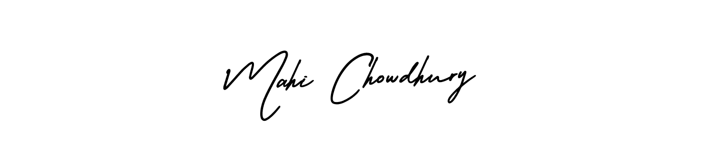 Also You can easily find your signature by using the search form. We will create Mahi Chowdhury name handwritten signature images for you free of cost using AmerikaSignatureDemo-Regular sign style. Mahi Chowdhury signature style 3 images and pictures png
