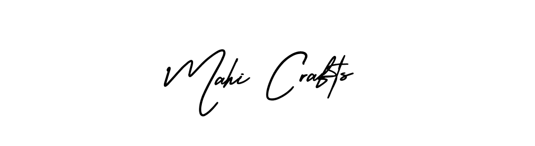 Make a beautiful signature design for name Mahi Crafts. With this signature (AmerikaSignatureDemo-Regular) style, you can create a handwritten signature for free. Mahi Crafts signature style 3 images and pictures png
