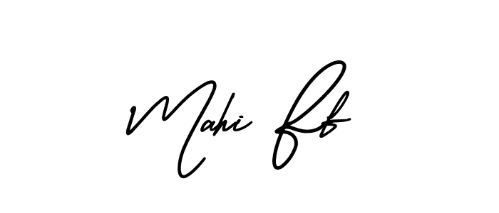 Use a signature maker to create a handwritten signature online. With this signature software, you can design (AmerikaSignatureDemo-Regular) your own signature for name Mahi Ff. Mahi Ff signature style 3 images and pictures png