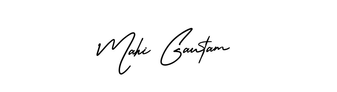 Check out images of Autograph of Mahi Gautam name. Actor Mahi Gautam Signature Style. AmerikaSignatureDemo-Regular is a professional sign style online. Mahi Gautam signature style 3 images and pictures png