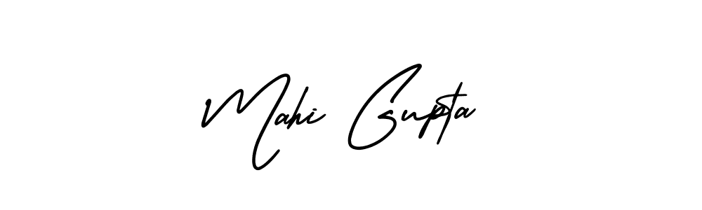 The best way (AmerikaSignatureDemo-Regular) to make a short signature is to pick only two or three words in your name. The name Mahi Gupta include a total of six letters. For converting this name. Mahi Gupta signature style 3 images and pictures png