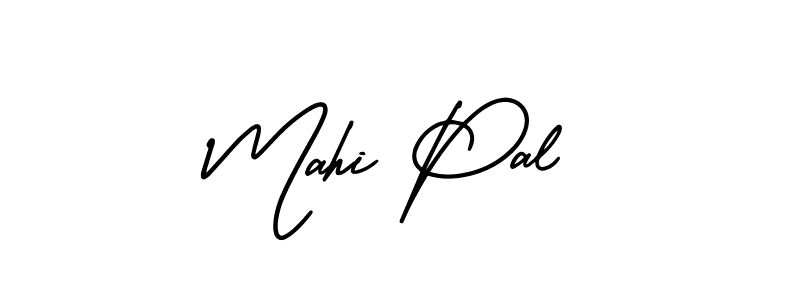 How to make Mahi Pal name signature. Use AmerikaSignatureDemo-Regular style for creating short signs online. This is the latest handwritten sign. Mahi Pal signature style 3 images and pictures png