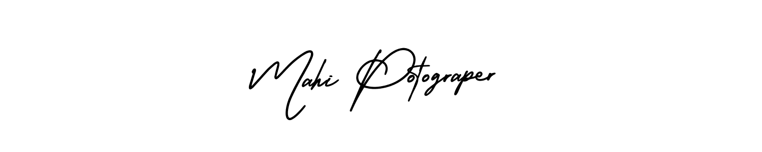 How to make Mahi Potograper signature? AmerikaSignatureDemo-Regular is a professional autograph style. Create handwritten signature for Mahi Potograper name. Mahi Potograper signature style 3 images and pictures png