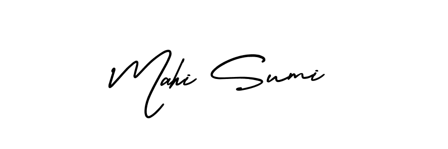 How to make Mahi Sumi signature? AmerikaSignatureDemo-Regular is a professional autograph style. Create handwritten signature for Mahi Sumi name. Mahi Sumi signature style 3 images and pictures png