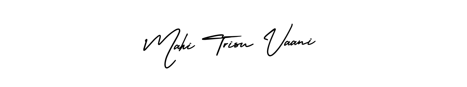 How to make Mahi Trisu Vaani signature? AmerikaSignatureDemo-Regular is a professional autograph style. Create handwritten signature for Mahi Trisu Vaani name. Mahi Trisu Vaani signature style 3 images and pictures png