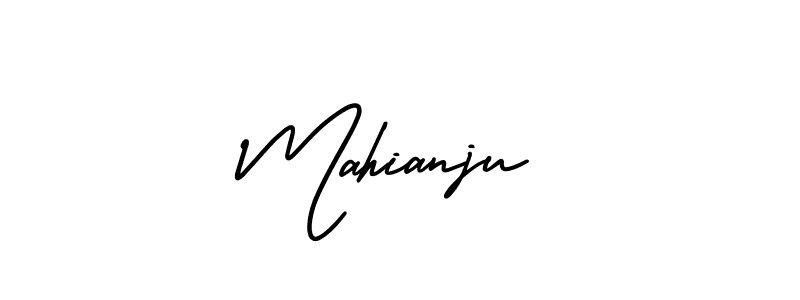 Design your own signature with our free online signature maker. With this signature software, you can create a handwritten (AmerikaSignatureDemo-Regular) signature for name Mahianju. Mahianju signature style 3 images and pictures png