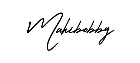 Get inspired by this graceful AmerikaSignatureDemo-Regular signature style for name Mahibobby. Smooth loops and balanced proportions for everyday use. Mahibobby signature style 3 images and pictures png