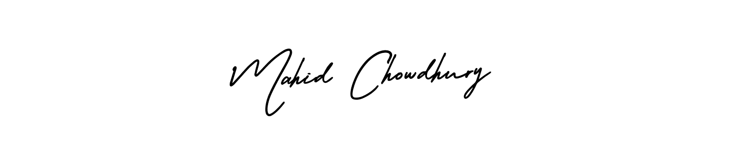 This is the best signature style for the Mahid Chowdhury name. Also you like these signature font (AmerikaSignatureDemo-Regular). Mix name signature. Mahid Chowdhury signature style 3 images and pictures png