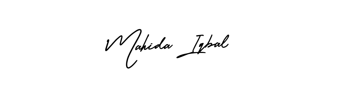 This is the best signature style for the Mahida Iqbal name. Also you like these signature font (AmerikaSignatureDemo-Regular). Mix name signature. Mahida Iqbal signature style 3 images and pictures png