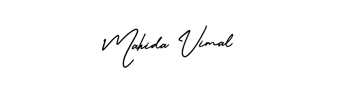 It looks lik you need a new signature style for name Mahida Vimal. Design unique handwritten (AmerikaSignatureDemo-Regular) signature with our free signature maker in just a few clicks. Mahida Vimal signature style 3 images and pictures png
