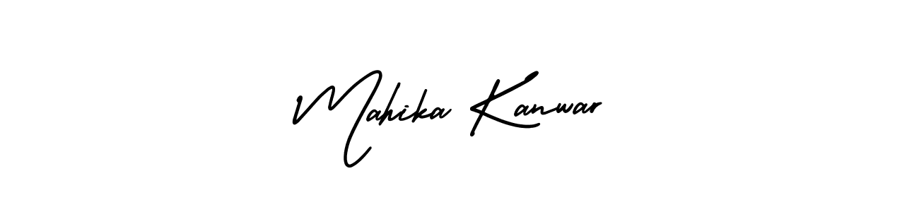 if you are searching for the best signature style for your name Mahika Kanwar. so please give up your signature search. here we have designed multiple signature styles  using AmerikaSignatureDemo-Regular. Mahika Kanwar signature style 3 images and pictures png