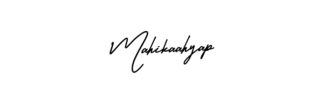 You should practise on your own different ways (AmerikaSignatureDemo-Regular) to write your name (Mahikaahyap) in signature. don't let someone else do it for you. Mahikaahyap signature style 3 images and pictures png