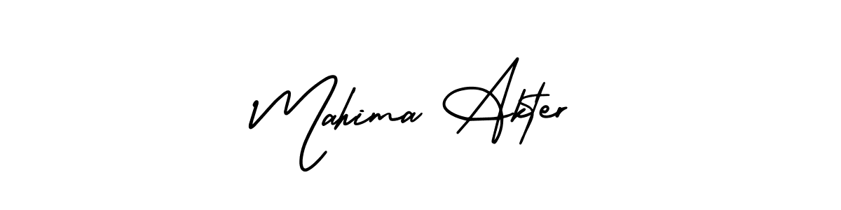 AmerikaSignatureDemo-Regular is a professional signature style that is perfect for those who want to add a touch of class to their signature. It is also a great choice for those who want to make their signature more unique. Get Mahima Akter name to fancy signature for free. Mahima Akter signature style 3 images and pictures png