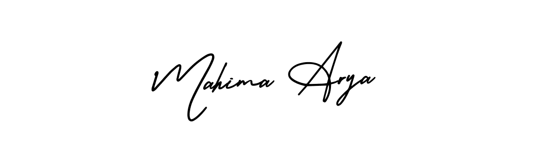 Also we have Mahima Arya name is the best signature style. Create professional handwritten signature collection using AmerikaSignatureDemo-Regular autograph style. Mahima Arya signature style 3 images and pictures png