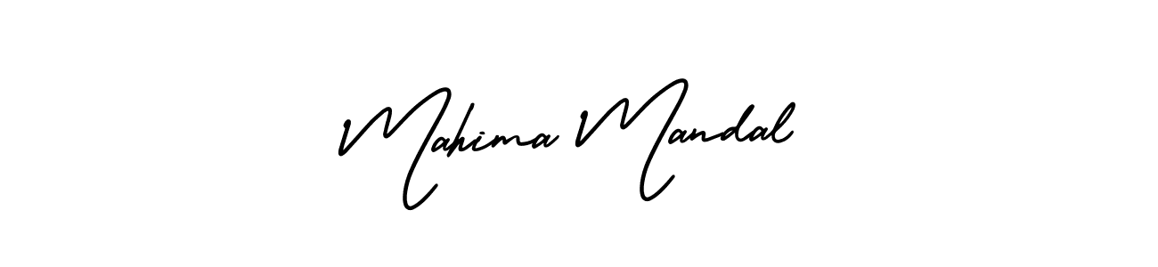 Also we have Mahima Mandal name is the best signature style. Create professional handwritten signature collection using AmerikaSignatureDemo-Regular autograph style. Mahima Mandal signature style 3 images and pictures png