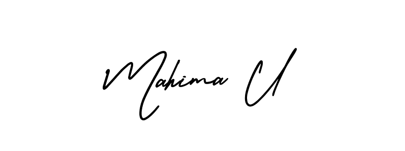 Here are the top 10 professional signature styles for the name Mahima U. These are the best autograph styles you can use for your name. Mahima U signature style 3 images and pictures png