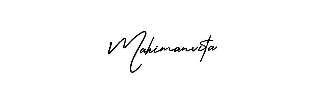How to make Mahimanvita signature? AmerikaSignatureDemo-Regular is a professional autograph style. Create handwritten signature for Mahimanvita name. Mahimanvita signature style 3 images and pictures png