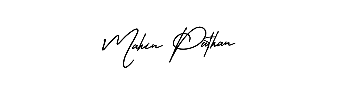 It looks lik you need a new signature style for name Mahin Pathan. Design unique handwritten (AmerikaSignatureDemo-Regular) signature with our free signature maker in just a few clicks. Mahin Pathan signature style 3 images and pictures png