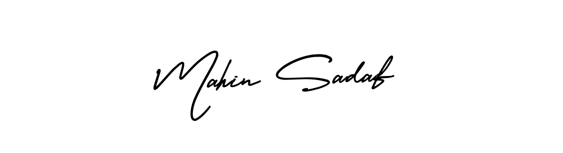 This is the best signature style for the Mahin Sadaf name. Also you like these signature font (AmerikaSignatureDemo-Regular). Mix name signature. Mahin Sadaf signature style 3 images and pictures png