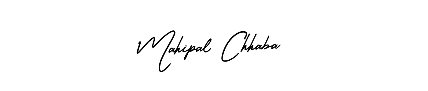 How to make Mahipal Chhaba name signature. Use AmerikaSignatureDemo-Regular style for creating short signs online. This is the latest handwritten sign. Mahipal Chhaba signature style 3 images and pictures png