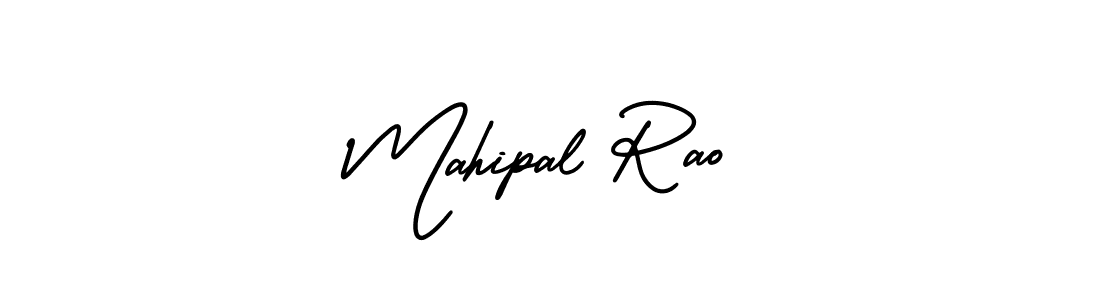 You should practise on your own different ways (AmerikaSignatureDemo-Regular) to write your name (Mahipal Rao) in signature. don't let someone else do it for you. Mahipal Rao signature style 3 images and pictures png