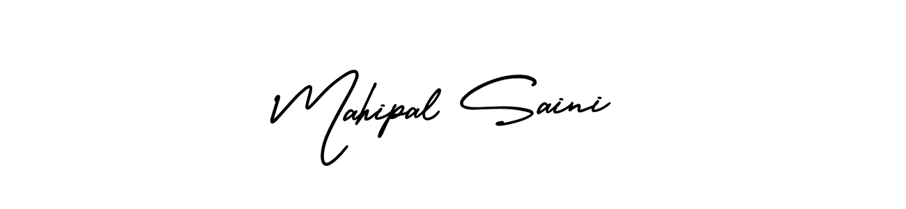 This is the best signature style for the Mahipal Saini name. Also you like these signature font (AmerikaSignatureDemo-Regular). Mix name signature. Mahipal Saini signature style 3 images and pictures png