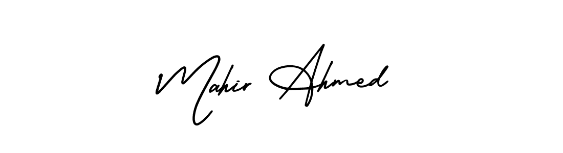 Make a beautiful signature design for name Mahir Ahmed. With this signature (AmerikaSignatureDemo-Regular) style, you can create a handwritten signature for free. Mahir Ahmed signature style 3 images and pictures png
