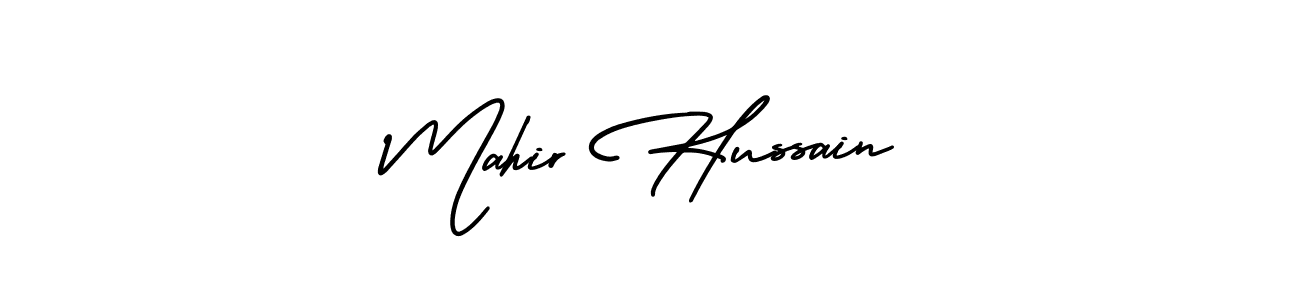 How to make Mahir Hussain name signature. Use AmerikaSignatureDemo-Regular style for creating short signs online. This is the latest handwritten sign. Mahir Hussain signature style 3 images and pictures png