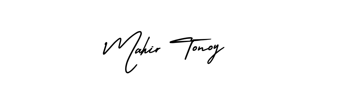 Similarly AmerikaSignatureDemo-Regular is the best handwritten signature design. Signature creator online .You can use it as an online autograph creator for name Mahir Tonoy. Mahir Tonoy signature style 3 images and pictures png