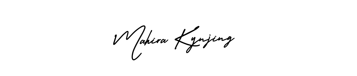 How to make Mahira Kynjing name signature. Use AmerikaSignatureDemo-Regular style for creating short signs online. This is the latest handwritten sign. Mahira Kynjing signature style 3 images and pictures png