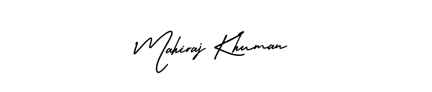 AmerikaSignatureDemo-Regular is a professional signature style that is perfect for those who want to add a touch of class to their signature. It is also a great choice for those who want to make their signature more unique. Get Mahiraj Khuman name to fancy signature for free. Mahiraj Khuman signature style 3 images and pictures png