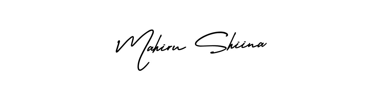 Also we have Mahiru Shiina name is the best signature style. Create professional handwritten signature collection using AmerikaSignatureDemo-Regular autograph style. Mahiru Shiina signature style 3 images and pictures png